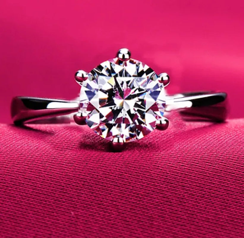 3.5Ct Size 6-10 Amazing Princess Silver Cut White Sapphire &Pink Sapphire &Topaz Engagement Ring