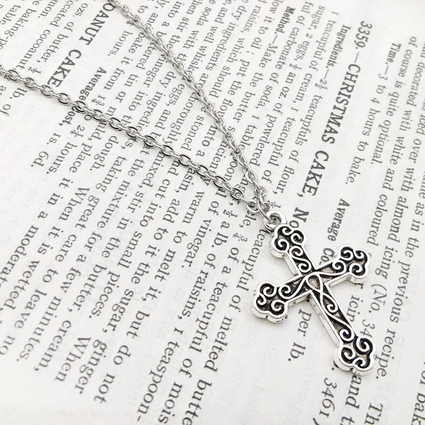 120Pcs Antique Silver Cross Charms for Jewelry Making Alloy Cross Charms for DIY Crafts (SN024)