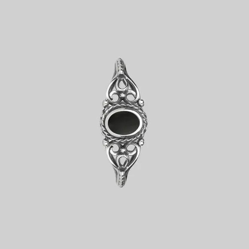 Exquisite Bridal Wedding Jewelry 925 Sterling Silver Black Sapphire Ring Princess Engagement Diamond Gift Size 4 - 12