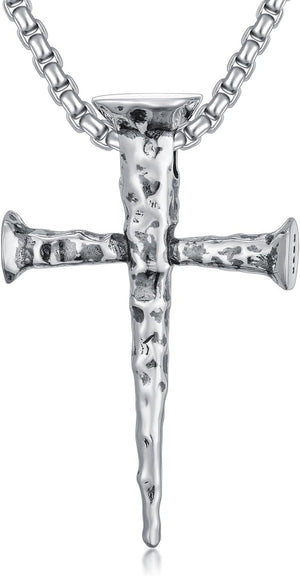 Cross Necklace Valentine'S Day Gifts 925 Sterling Silver Cross Pendant Fathers Day Birthday for Men Father Dad Brother Husband Son