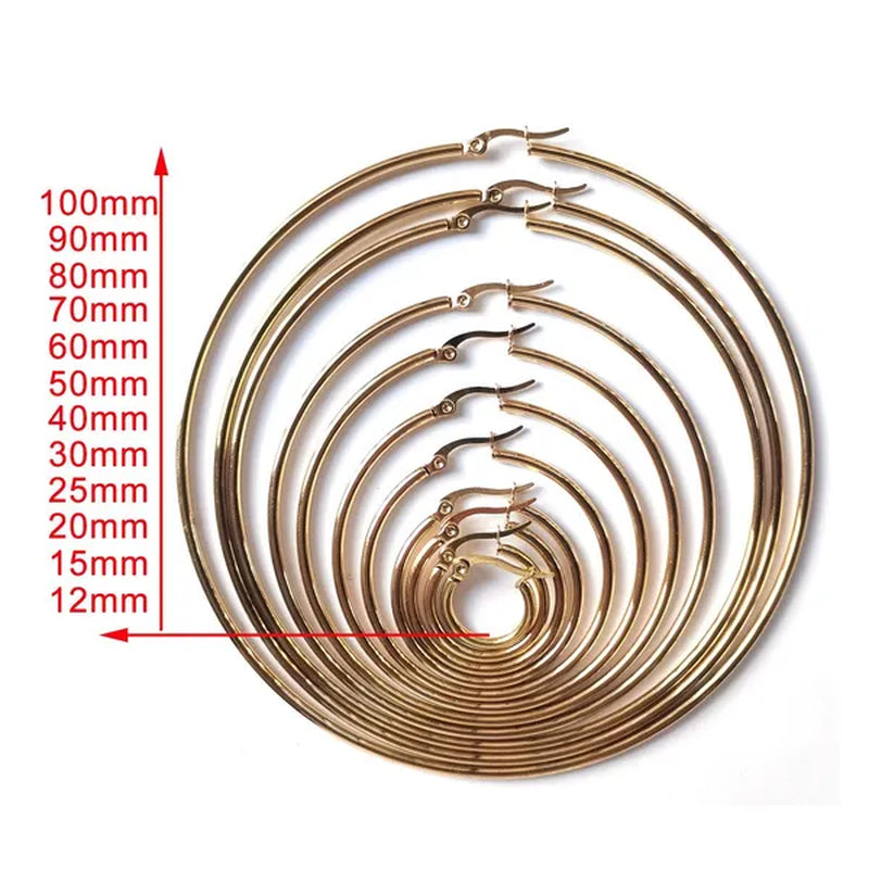 Large Hoop Earrings for Women Gorgeous Hypoallergenic 316L Stainless Steel Hoop Earrings for Girls