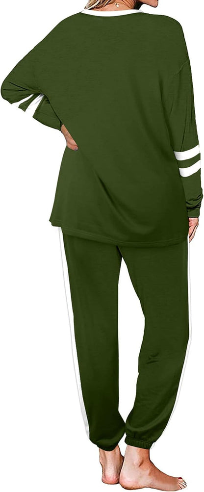 Sweatsuit for Women 2 Piece Outfits for Womens Crewneck Sweatshirts Pullover