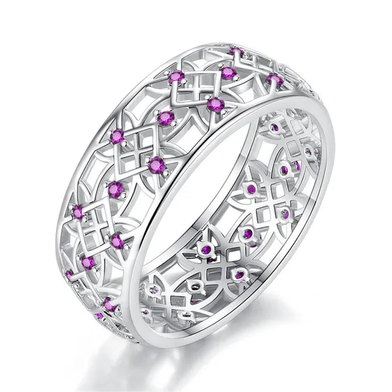925 Silver anniversary Statement Ring Natural Gemstones Sapphire Ring Wedding Bride Engagement Band Charm Ring Jewelry size 6 7 8 9 10