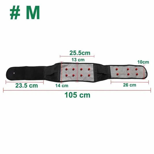 Tourmaline Self-heating Magnetic Therapy Waist Support Belt Lumbar Back Waist Support Brace Double Banded Adjustable Size