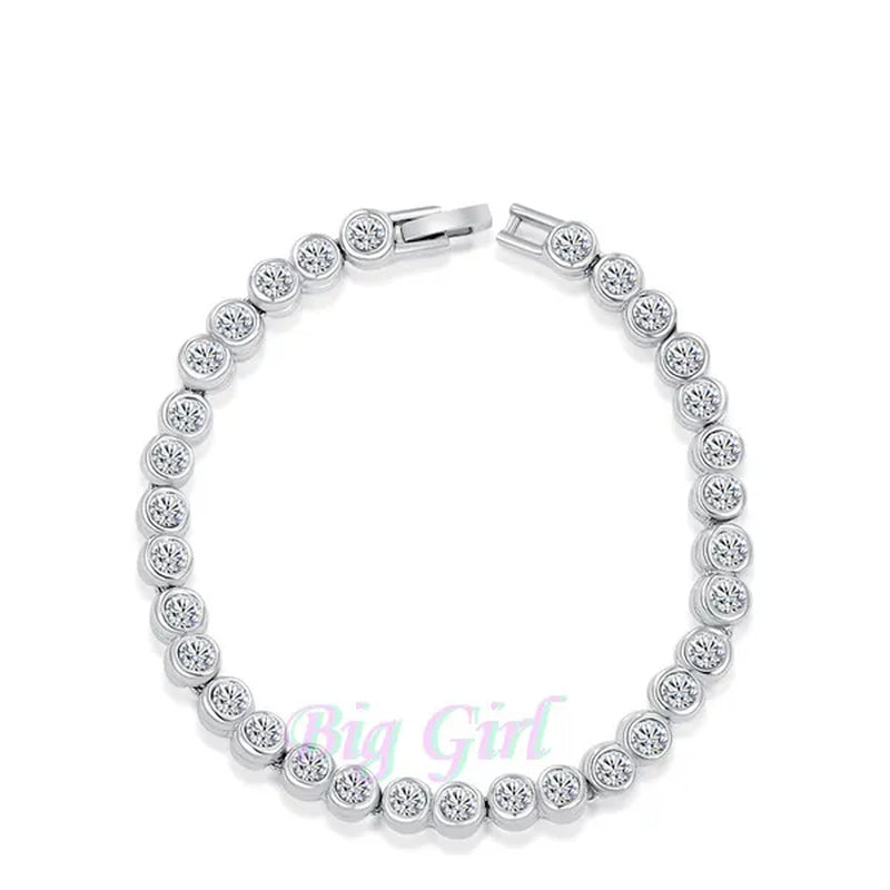 Silver Color 16ct Simulated Diamond Tennis Bracelet