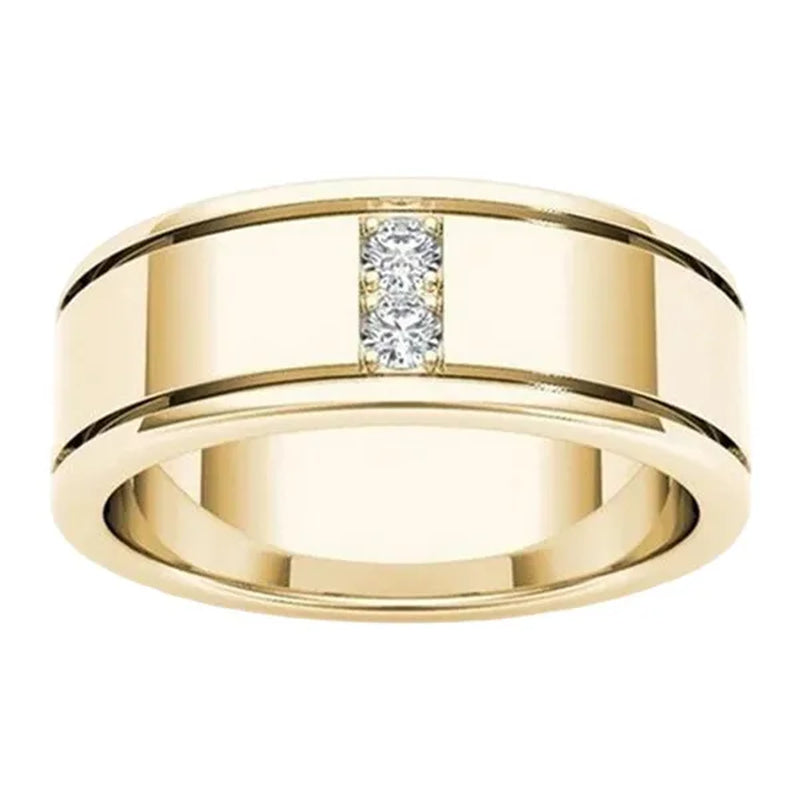 1Pc Luxury Romantic Couple Jewelry Accessories Men'S Diamond Ring Ladies Heart Diamond Couple Ring Bride Wedding Engagement Jewelry Us 6-11