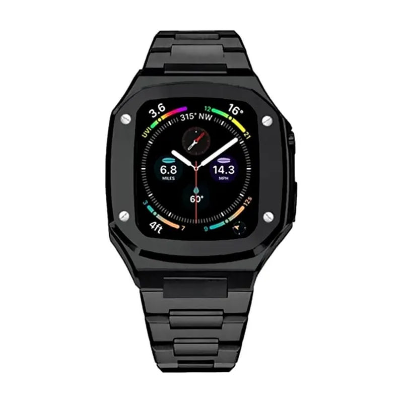 Metal Case for Apple Watch Steel Protective Case Shell Cover Strap with Band Bracelet For Apple Watch Series 9 8 7 6 SE 5 For Iwatch Series 9 8 7 6 44mm 45mm