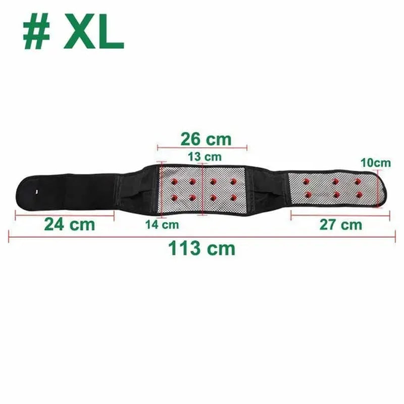 Tourmaline Self-heating Magnetic Therapy Waist Support Belt Lumbar Back Waist Support Brace Double Banded Adjustable Size