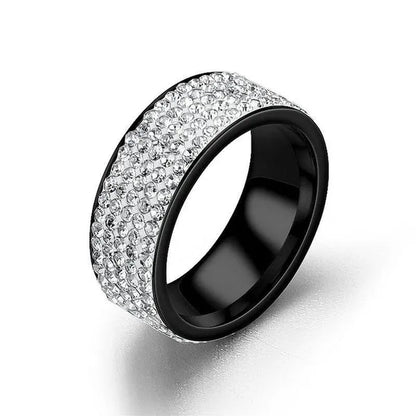 925 Solid Sterling Silver White Sapphire Diamond Wedding Band Sparkling Rings Engagement Anniversary Party Jewelry Size 5-12