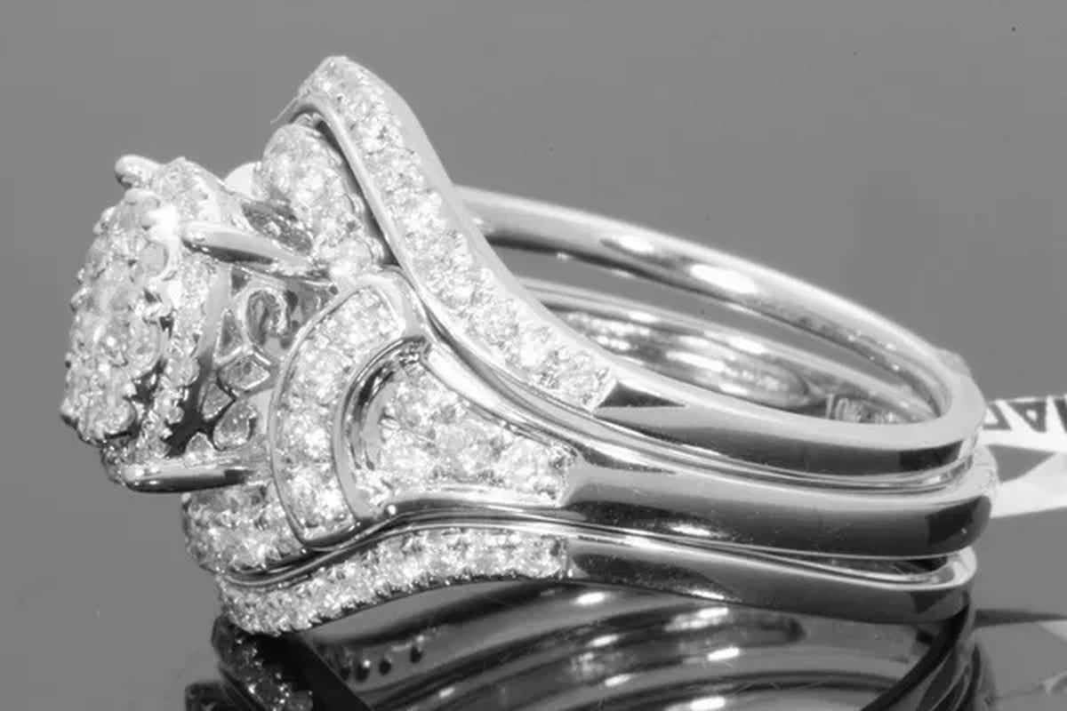 Exquisite 3Pcs/Set Super Pretty Women'S Fashion Sapphire Ring Set Anniversary Gift Engagement Bridal Wedding Rings Jewelry Set Size 5-11