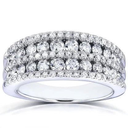 Trendy Micro Pave Diamond Rings for Women Bridal Wedding Ring Jewelry