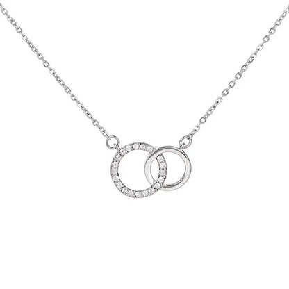 To My Daughter 925 Sterling Silver Cubic Zirconia Perfect Pair Necklace Message Card Gifts Girlfriend Necklace Daughter Necklace Daughter Gift