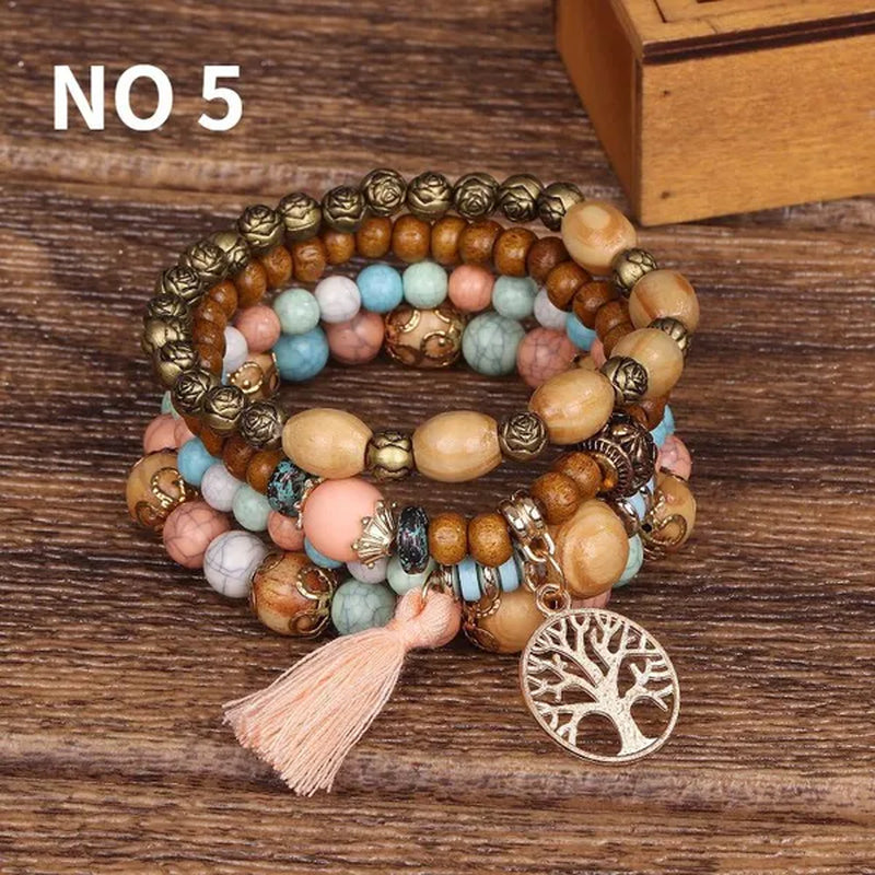 Multi-layer Beaded Bracelets for Women