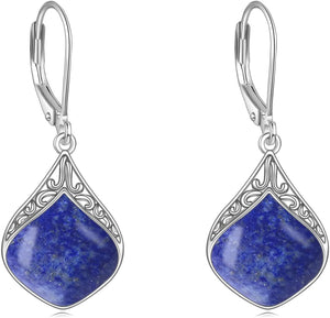 Teardrop Earrings Sterling Silver Filigree Irish Celtic Teardrop Drop Earrings Jewelry Gifts for Women Girls