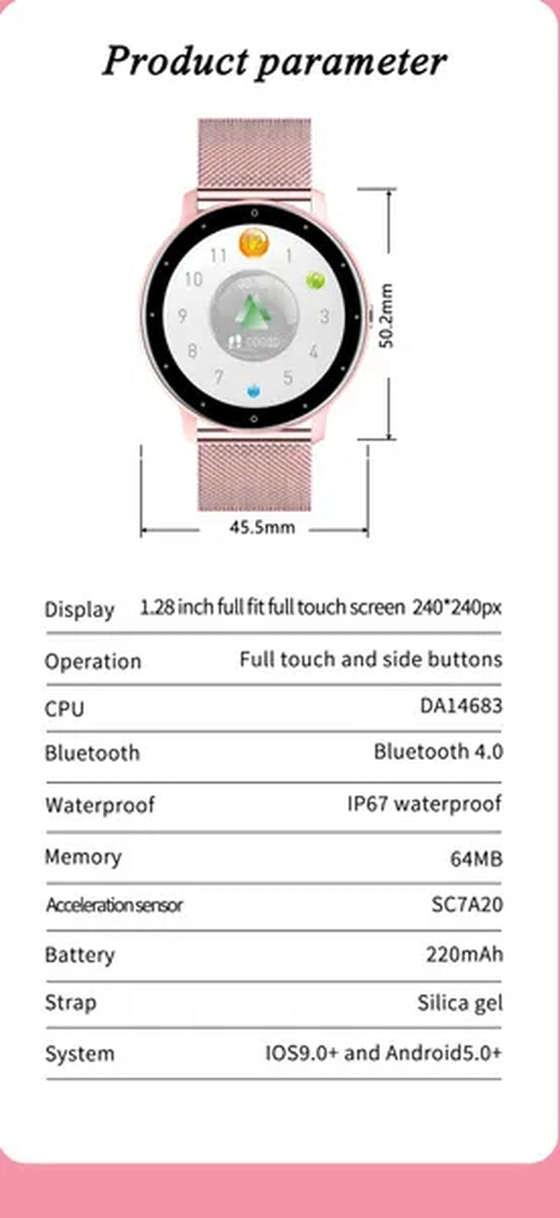 LIGE 2021 New Women Smart Watch Men Real-Time Activity Tracker Heart Rate Monitor Sports Ladies Life Waterproof Smart Watch Men For Android IOS