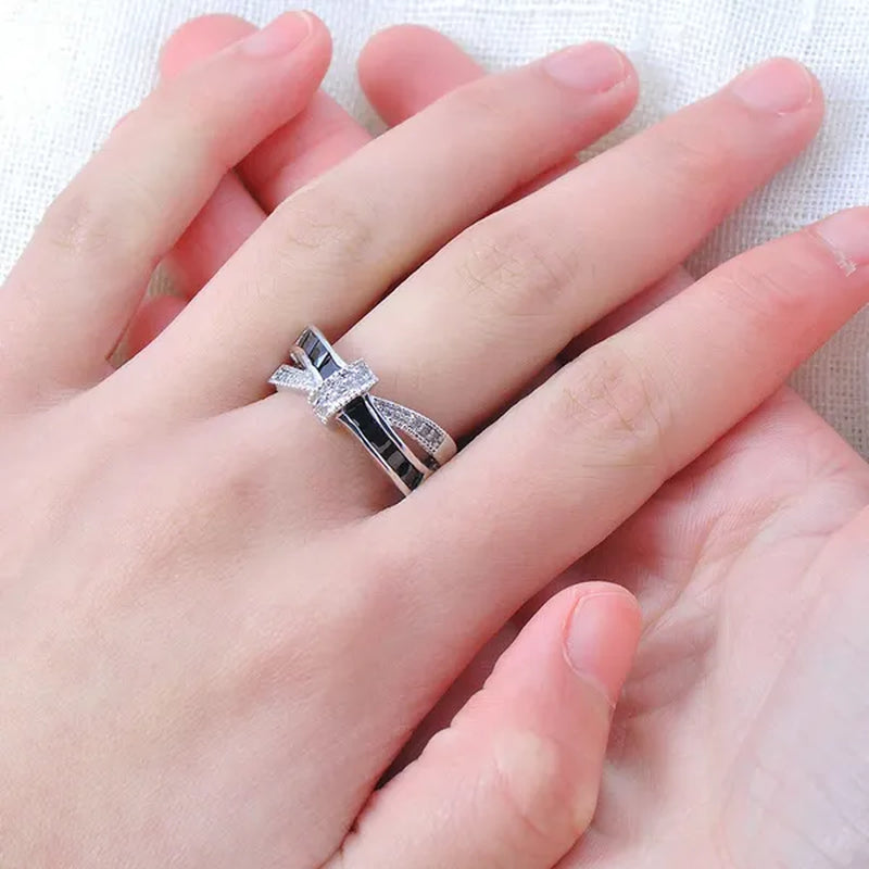 Trendy Women Rings with Brilliant Cubic Zirconia Luxury Engagement Rings Fashion Wedding Party Jewelry