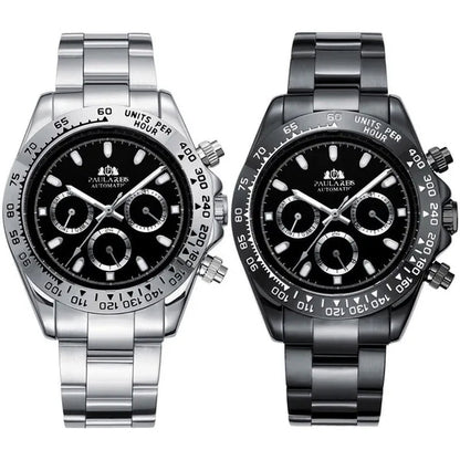 Automatic Watches Self Wind Mechanical Gold Stainless Steel Glacier Ice Blue Dial Chestnut Brown Bezel Luminous Men Watch