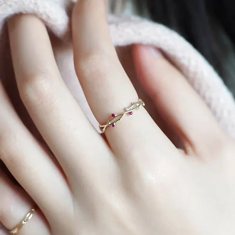 Simple Fashion Natural Ruby Gemstone Bridal Wedding Ring for Womens Engagement Wedding Party Diamond ring Engagement ring Valentine's Day Present Size 5-12