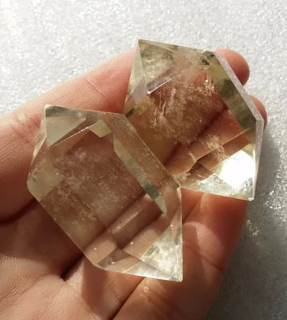 Natural citrine yellow crystal Double pointed Energy Bar crystal collection