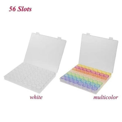 56 Grids Diamond Painting Jewelry Box Earring Embroidery Plastic Storage Case