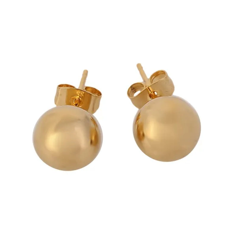 Ball Round Pendant Necklace Ball Round Earrings Jewelry 24K Gold Women Best Party Fine Jewelry