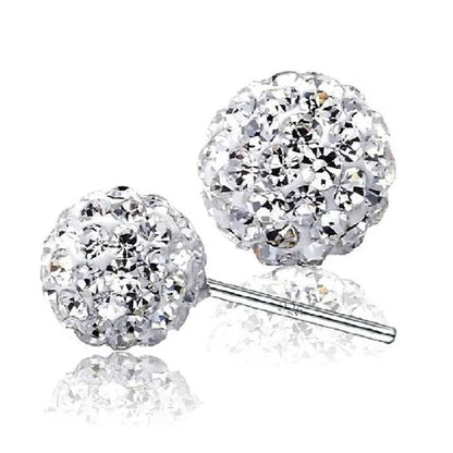 925 Sterling Silver Earrings Super Flash Diamond Earrings Full Diamond Earrings Shambala Ball Pendientes