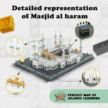 Masjid Al Haram Building Blocks Set - 2000+ Pcs Perfect Eid Gifts for Kids, Islamic Gifts - Grand Mosque of Mecca Islamic Toys for Kids