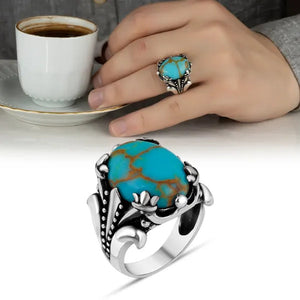Luxury Business Men'S Fashion Vintage Ring Anniversary Birthday Gift Party Ring Groom Engagement Wedding High-End Jewelry