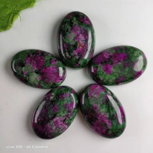 5Pcs 30x20x7mm Fashion Jewelry Ruby In Fuchsite Oval Cab Cabochon