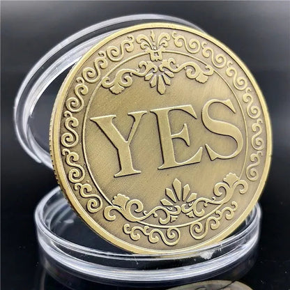 3D Embossed YES NO Decision Lucky Coin Collection Coins