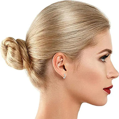 Fashion Earrings for Women Plated Cubic Zirconia Hoop Earrings Girl Daily Casual Accessories