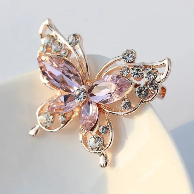 Cartoon Butterfly Crystal Diamond Brooch Fashion Brooch Geometric Women Party Jewelry