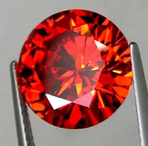 Padparadscha Sapphire 1.08Ct 6Mm round Faceted Cut Shape AAAAA VVS Loose Gems