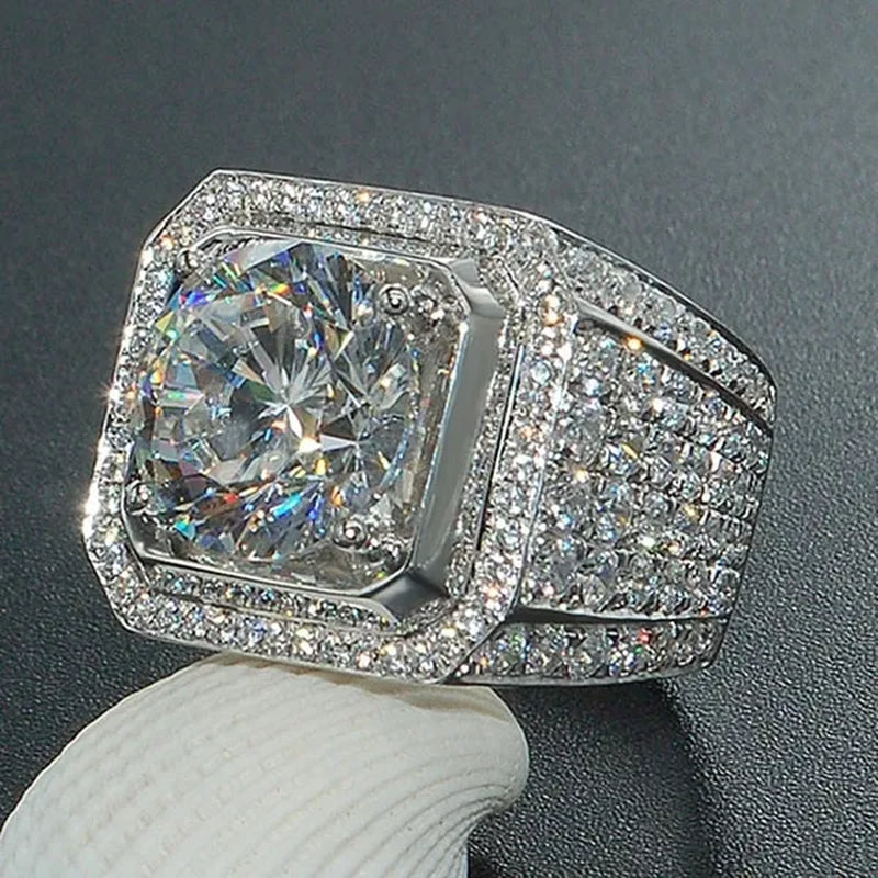 925 Sterling Silver Natural 2.8CT Yellow Topaz Ring Women Men Wedding Engagement