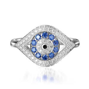 New Fashion Devil's Eye Finger Ring Luxury Diamond Evil Eye Lucky Ring for Women Jewelry Gift