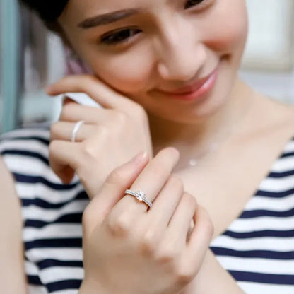925 Silver Rose Gold Round Cut CZ Wedding Band Engagement Rings Set Women Size 4 5 6 7 8 9 10 11 12
