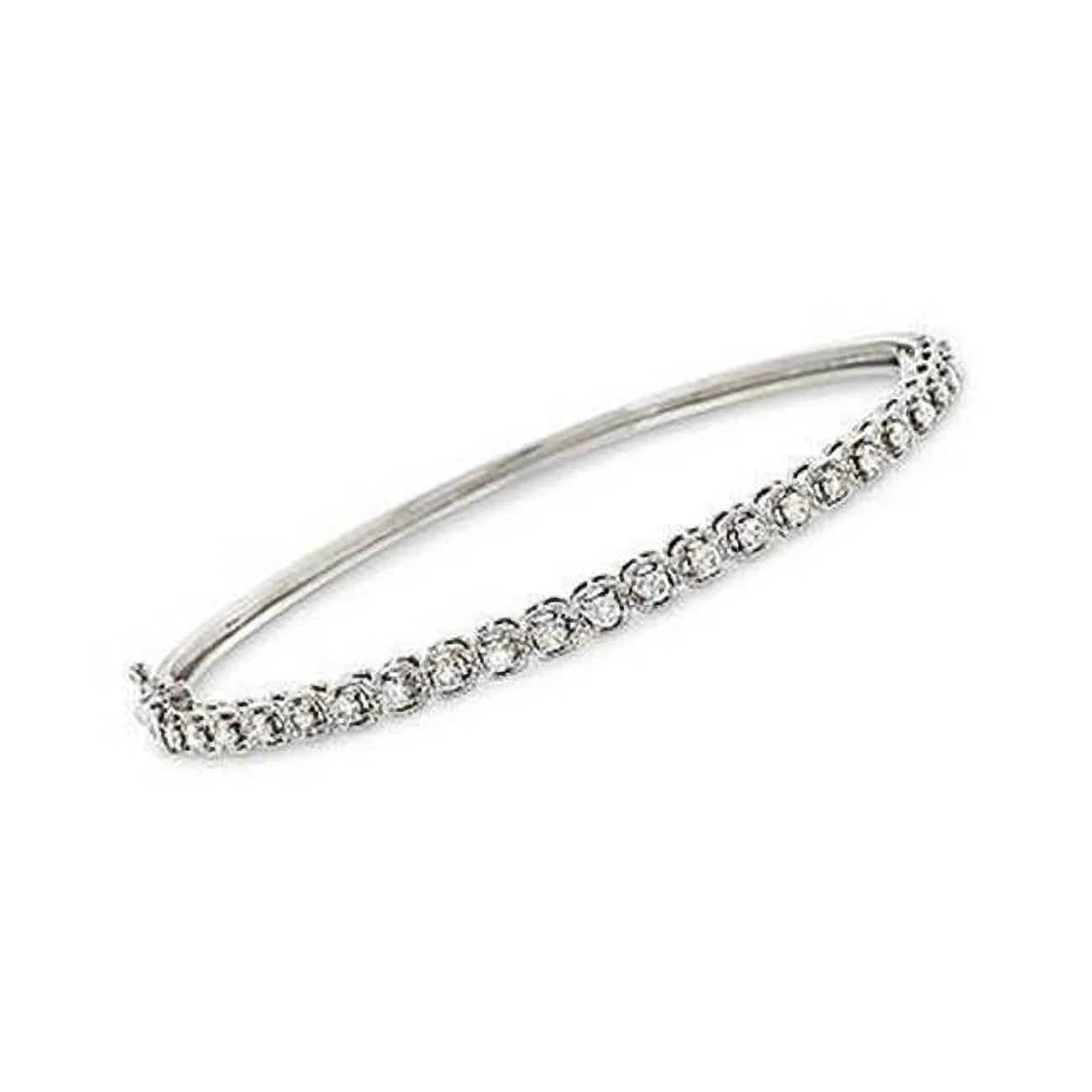 Enterprises 30103 3.60 CT Womens round Diamond Bangle Bracelet - White Gold