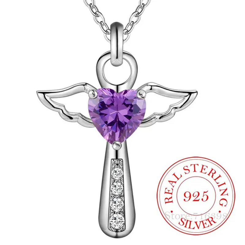 Hot Silver Creative zircon Crystal Necklace Fine Jewelry Birthday Gifts 925 Sterling Silver Cross Pendant Necklace for women men