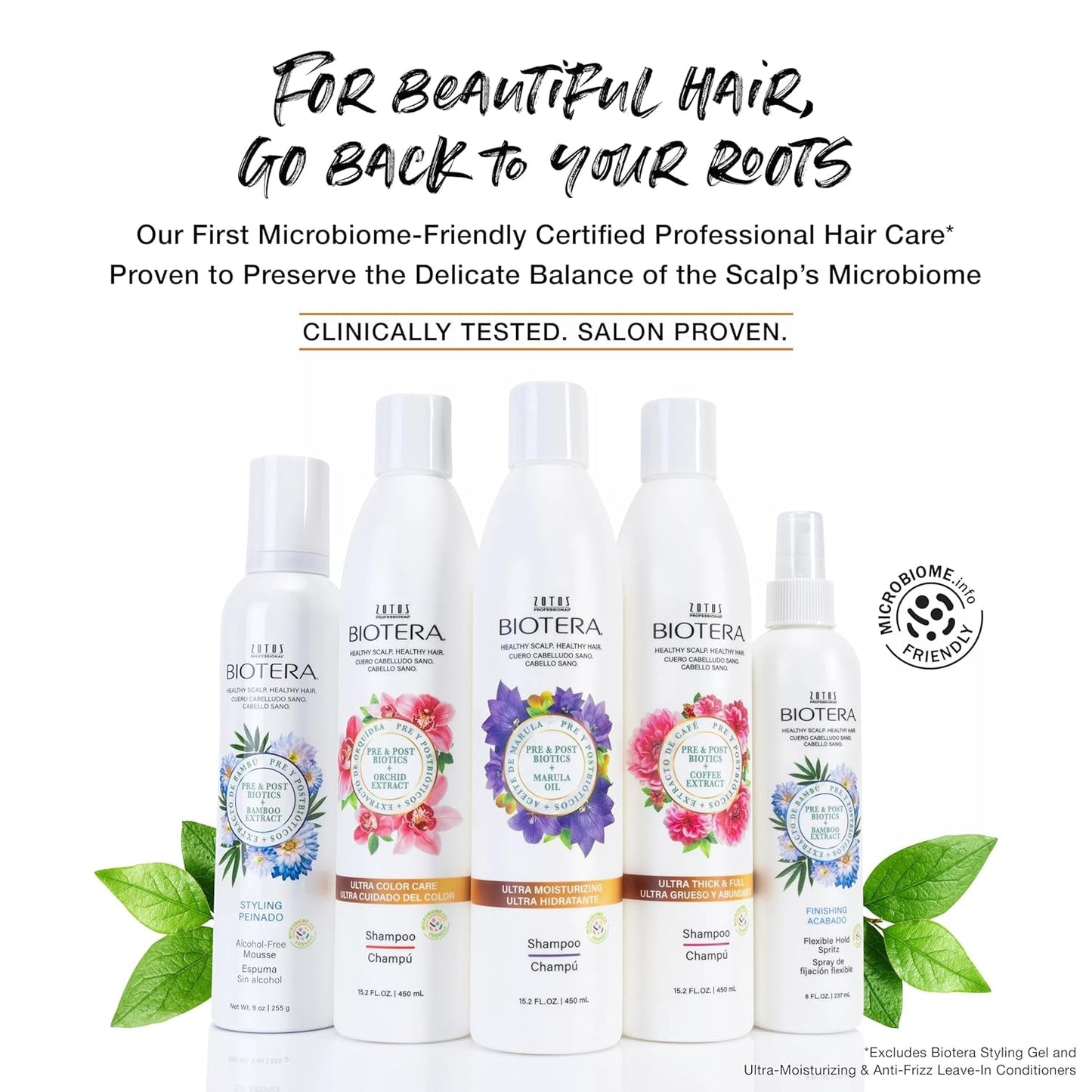 BIOTERA Styling Mousse Lightweight Alcohol-Free | Instant Texture | Promotes Body & Bounce | Microbiome Friendly | Vegan & Cruelty Free | Paraben Free | Color-Safe