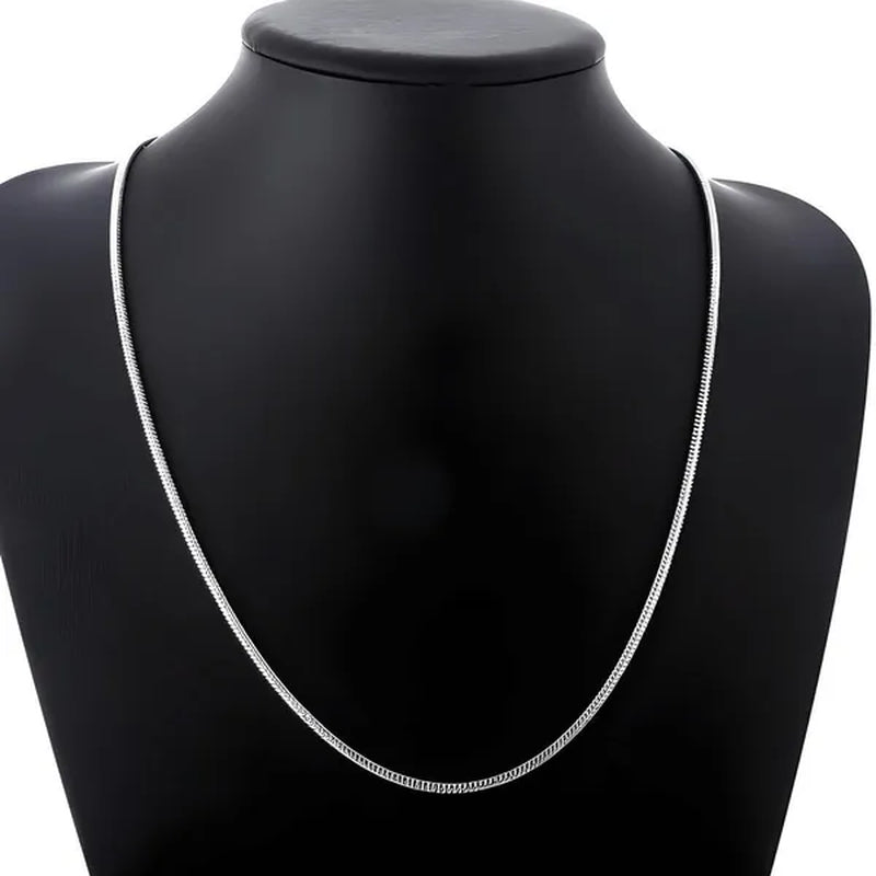 Stacked Jewelry 1Mm Snake Chain Gold Plated 925 Sterling Silver Necklace for Women