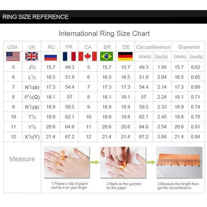 Fashion Jewelry for Women Rings Luxury 925 Sterling Silver Full Diamond Ring Romantic Bride Wedding Engagement Party Band White Sapphire Jewelry Anniversary Gift