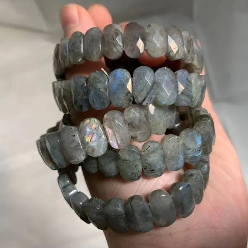 rainbow labradorite stone mookaite morganite quartz tiger eye flourite citrine beads bracelet natural gemstone bangle