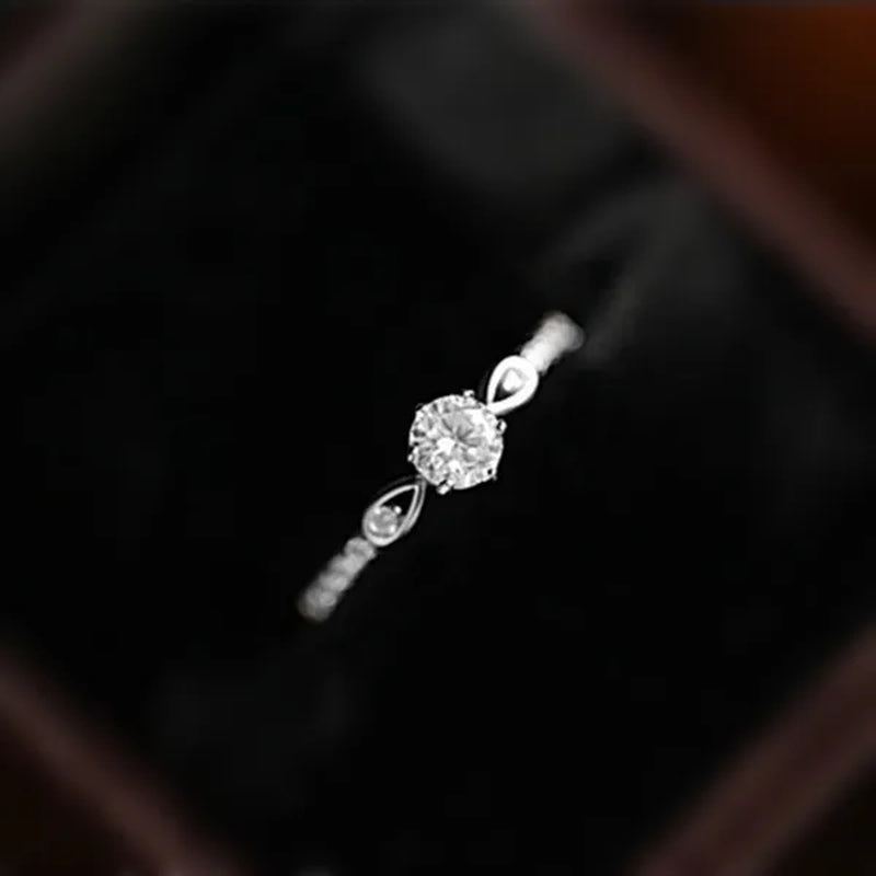 Newest Design Women 18k gold plated  and 925 Sterling Silver White Sapphire Diamond Thin Ring Wedding Engagement Party Rings Jewelry