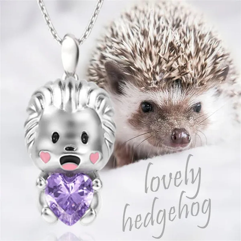 Creative 925 Sterling Silver Cartoon Penguin Heart Shape Crystal Diamond Pendant Necklace for Women Cute Girls Accessories Animal Jewelry Birthday Party Gifts