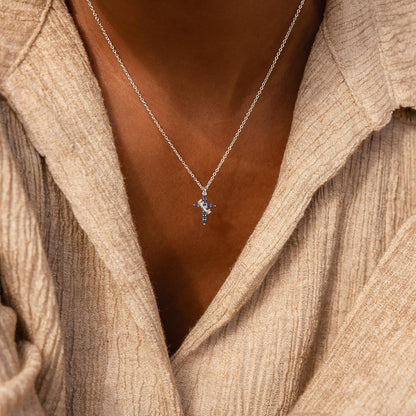 Cross Necklaces for Women Non Tarnish Dainty Gold/Silver/Rosegold Cubic Zirconia Pendant Necklace for Women Trendy Simple Gold/Silver Cross Charm Necklace Waterproof Jewelry for Women
