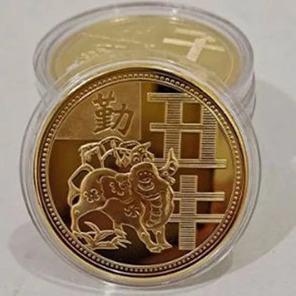 New Collection of Chinese Zodiac Commemorative Gold Coins Year of the Tiger Commemorative Coins Engraved Collection Craft Gifts