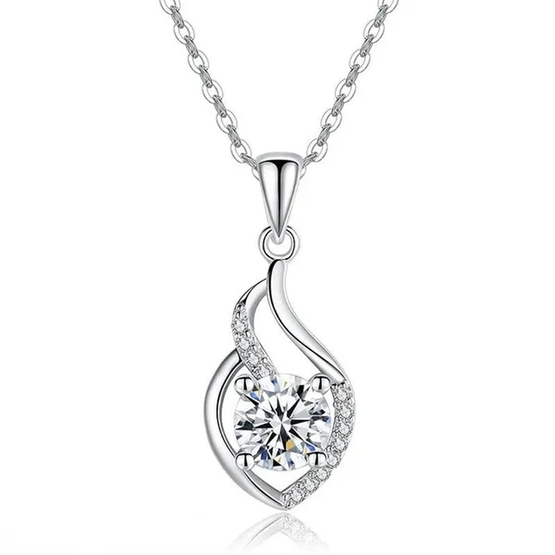 Exquisite Zircon Pendant Necklace for Women Bridal Wedding Jewelry Fashion Clavicle Necklace
