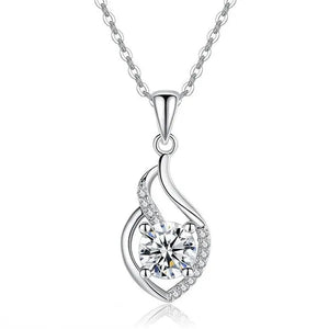 Exquisite Zircon Pendant Necklace for Women Bridal Wedding Jewelry Fashion Clavicle Necklace