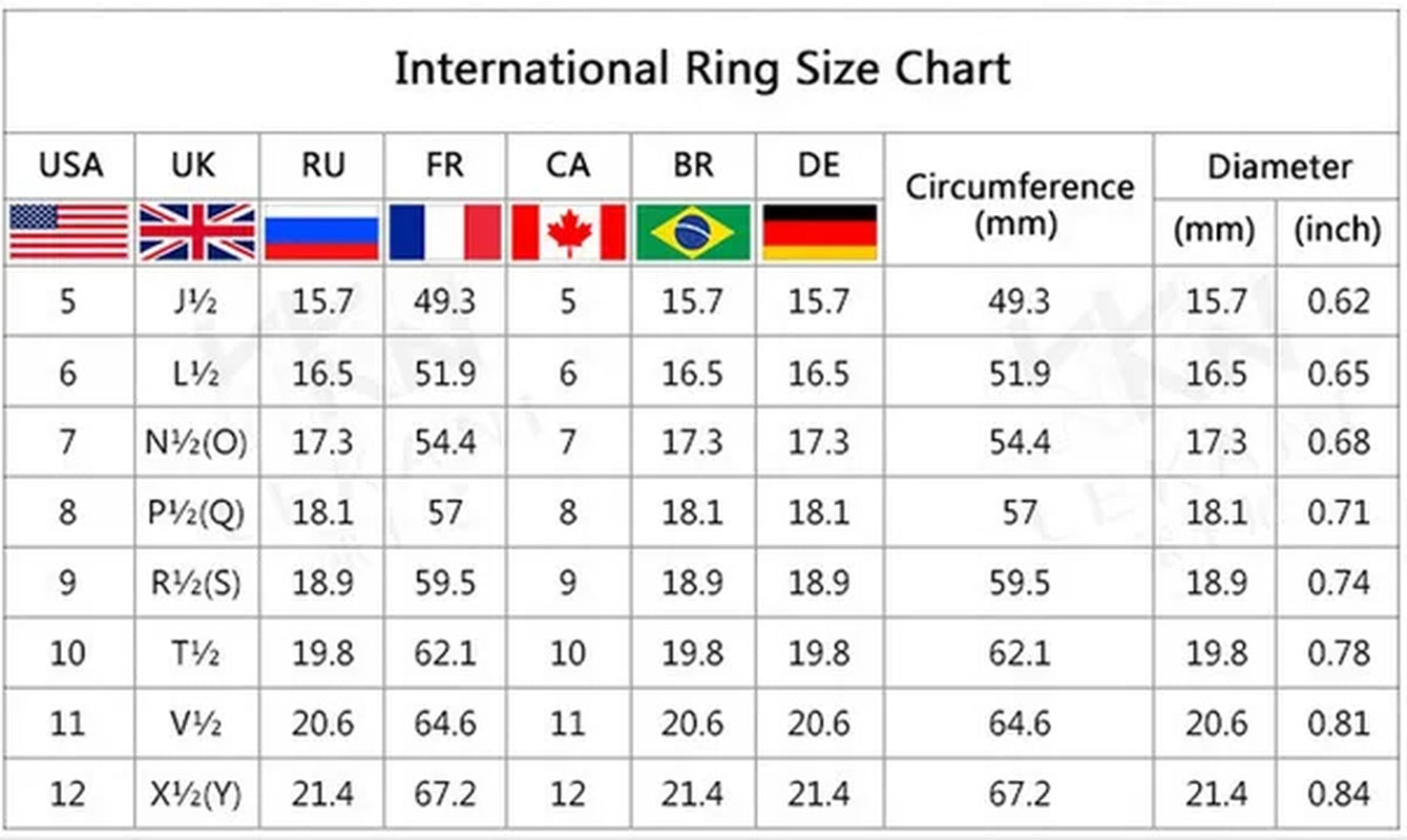 Business Men's Fashion Ring White Zircon Ring Wedding Engagement Party Jewelry Size 7-13