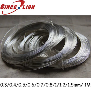 0.3-1.5Mm 925 Sterling Silver Wire Metal Thread Silver String Silver Line for Necklace Bracelet Earring Wire DIY 1 Meter